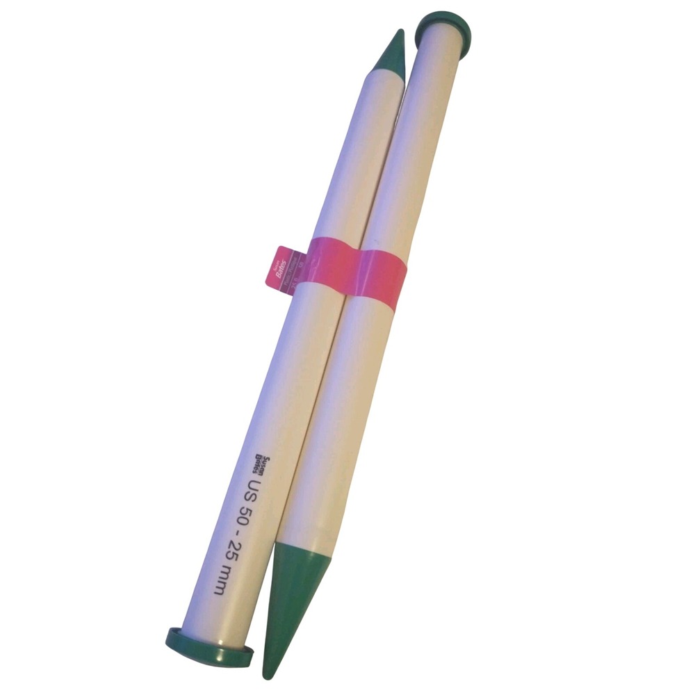 Susan Bates Knitting Needles Luxite Plastic 14in US 50 25mm Coats & Clark 11514